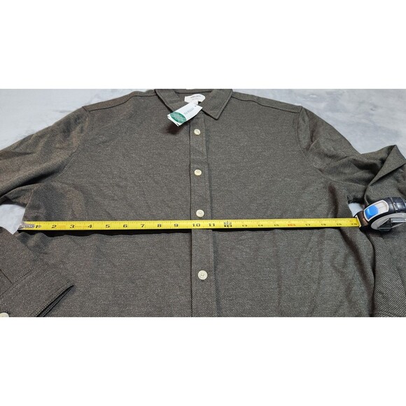 Julian & Mark Men's Large Olive Heavy Mix Twill Long Sleeve Shirt NWT - Picture 9 of 9